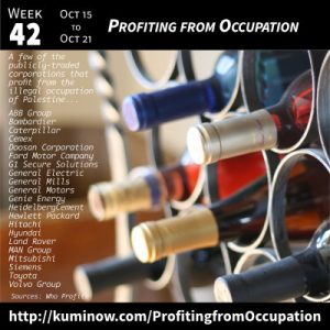 Week 42: Profiting from Occupation Newsletter
