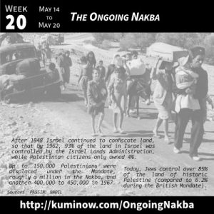Week 20: The Ongoing Nakba Newsletter