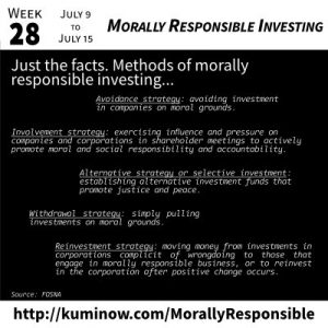 Just the Facts: Morally Responsible Investing
