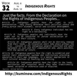 Just the Facts: Indigenous Rights