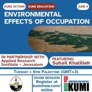 June 4: Environmental Effects of Occupation – with Applied Research Institute – Jerusalem